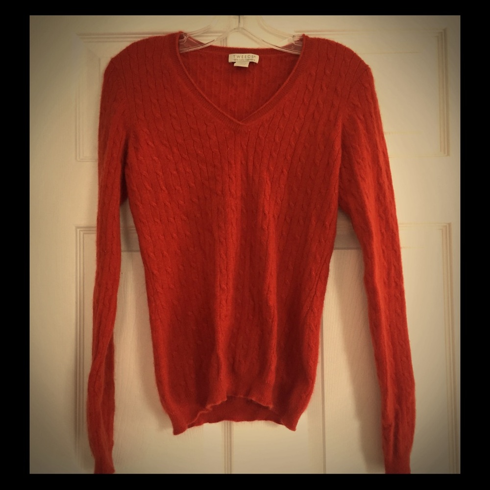Orange Cashmere Sweater.
